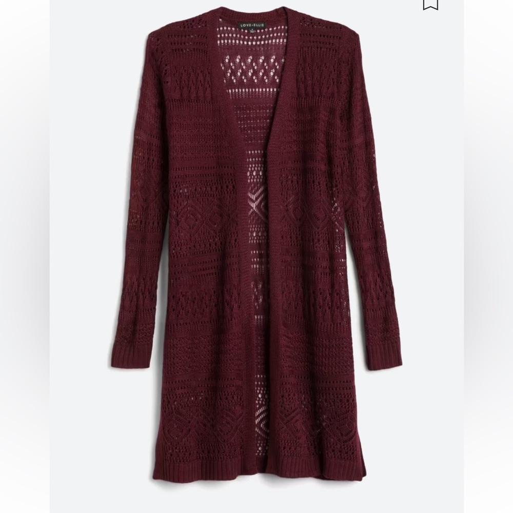 Love Ellie Kinsley Pointelle Cardigan, NWT, size XXL